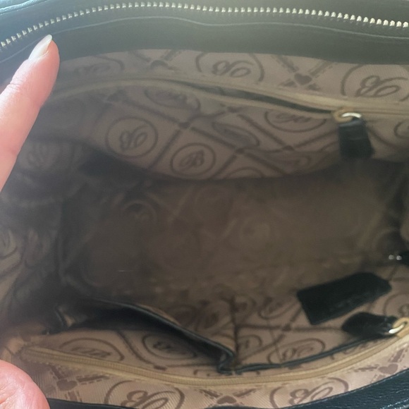 Brighton  Black Crocodile-Embossed shoulder Handbag - Picture 14 of 16